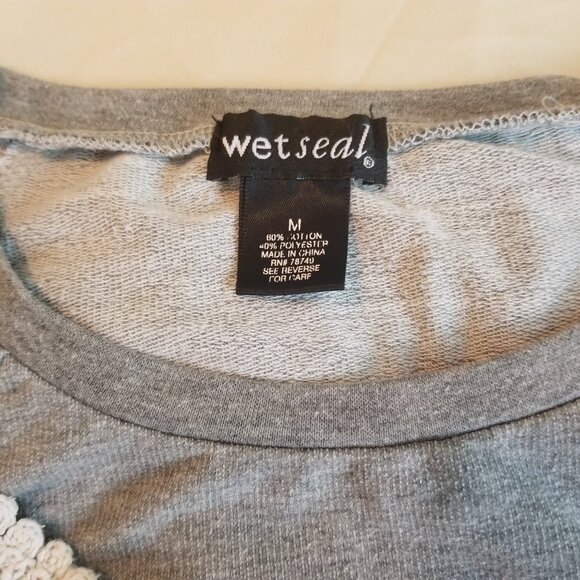 Wet Seal Sweatshirt with Peek-a-boo Shoulders - Picture 4 of 5